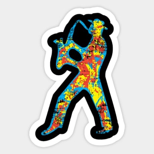 Decorative Saxophone Musician Sticker